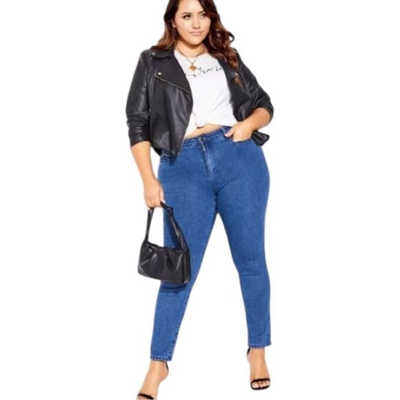 City Chic Harley Mid-Rise Ankle Grazer Jeans | Size 20 | Light Wash | NWOT - Picture 12 of 13